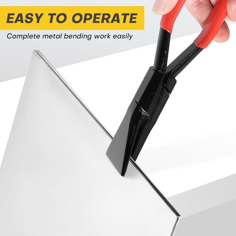 Acymner 3PCS Sheet Metal Bending Pliers Set | Hand Seamers for Roofers, Plumbers, and Metal Processing Straight, 45° & 90° Metal Bender Tools - Image 5
